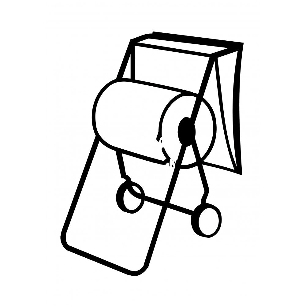 Workshop Wiper Roll Stand On Wheels