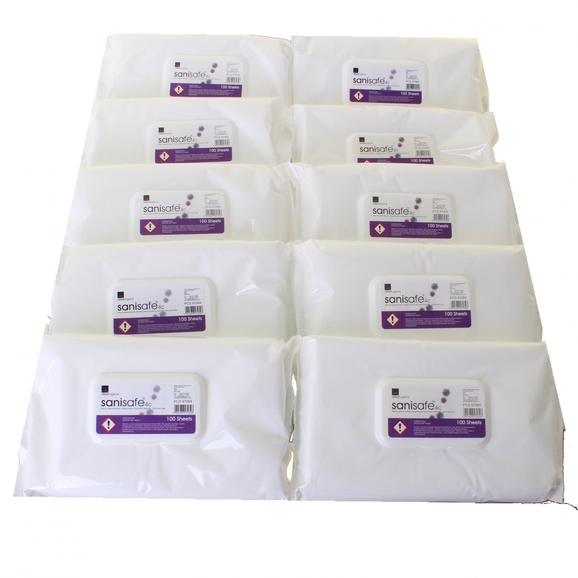 Anti Viral / Antibacterial Large Surface Disinfectant Wipes