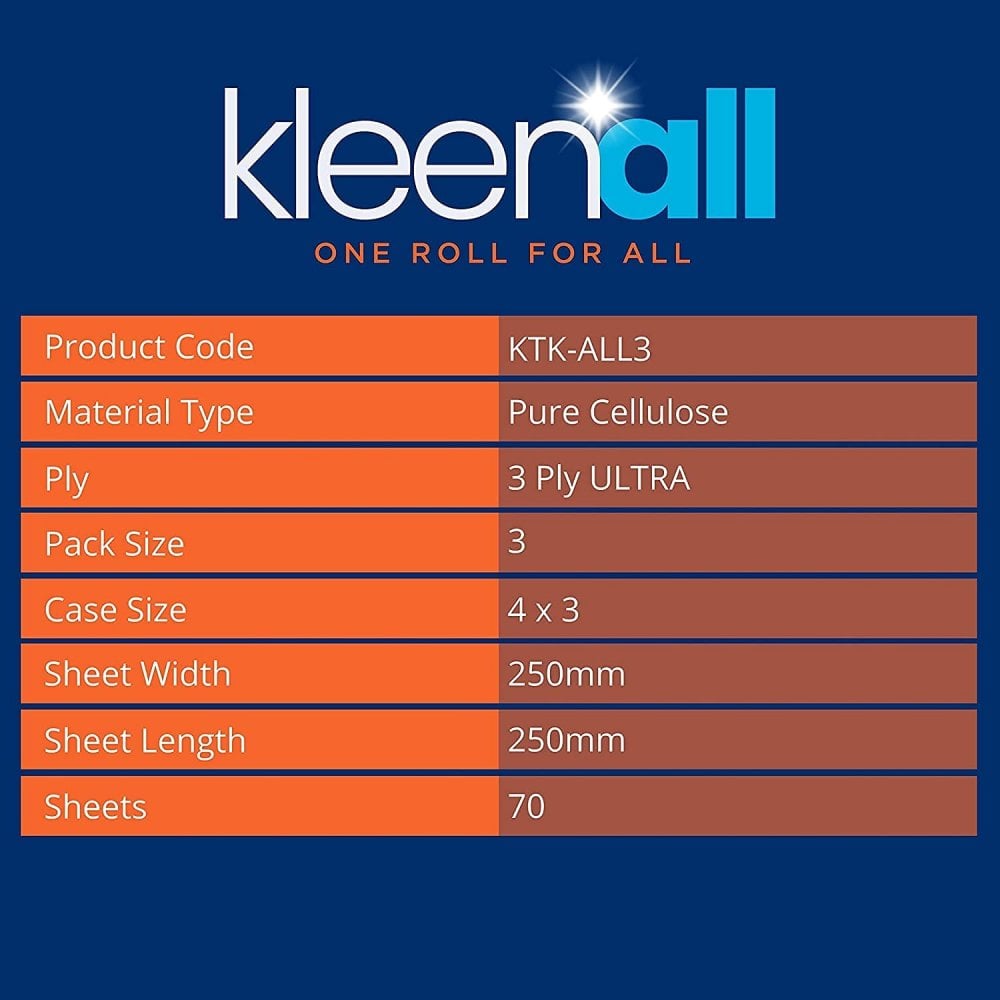 Kleenall Kitchen Rolls - 3 Ply x 12 Rolls