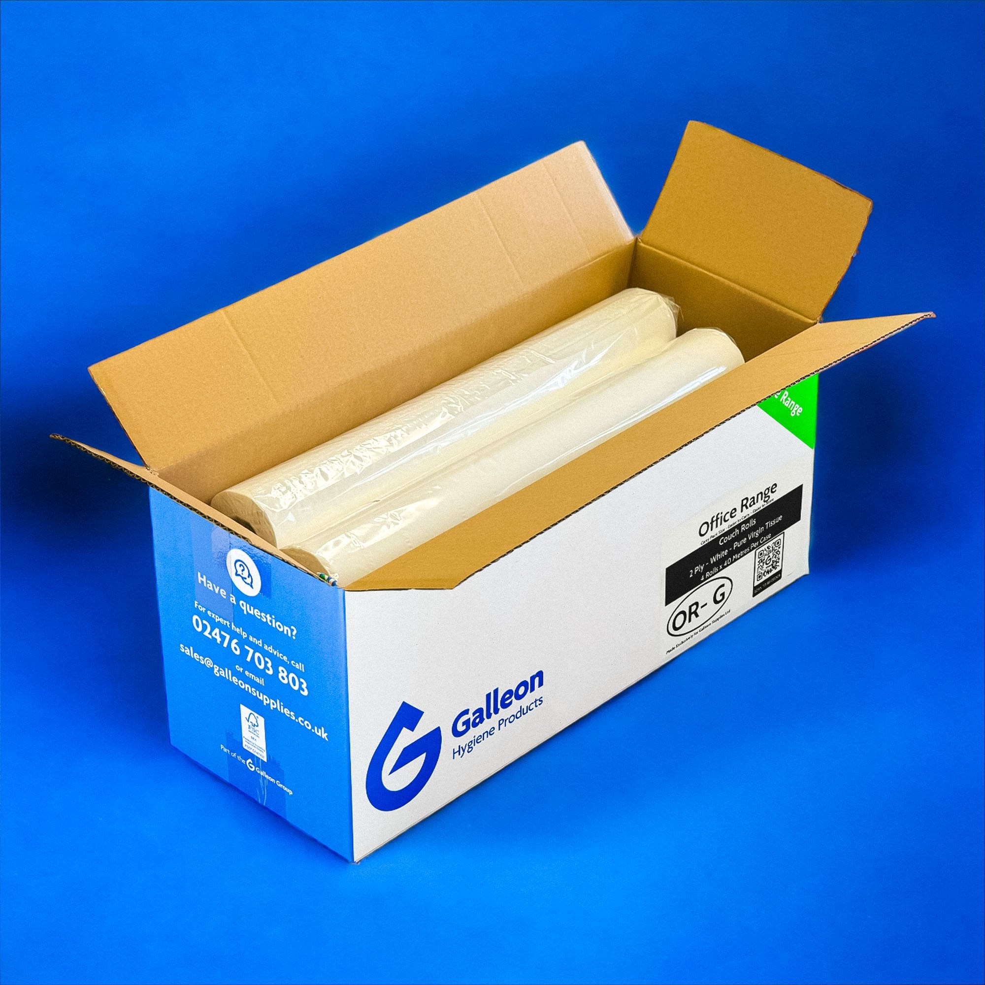 2 Ply White Couch Paper Rolls