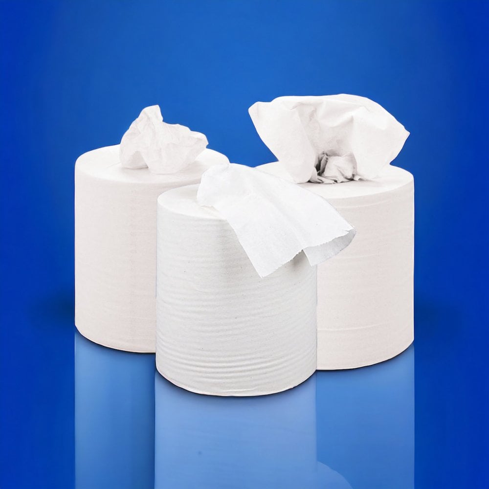 2 Ply White Centrefeed Rolls