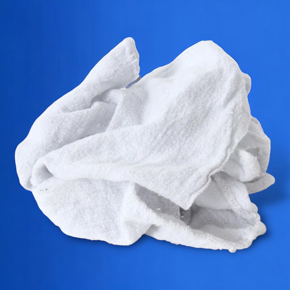 Cleaning Rags - Terry Toweling - White