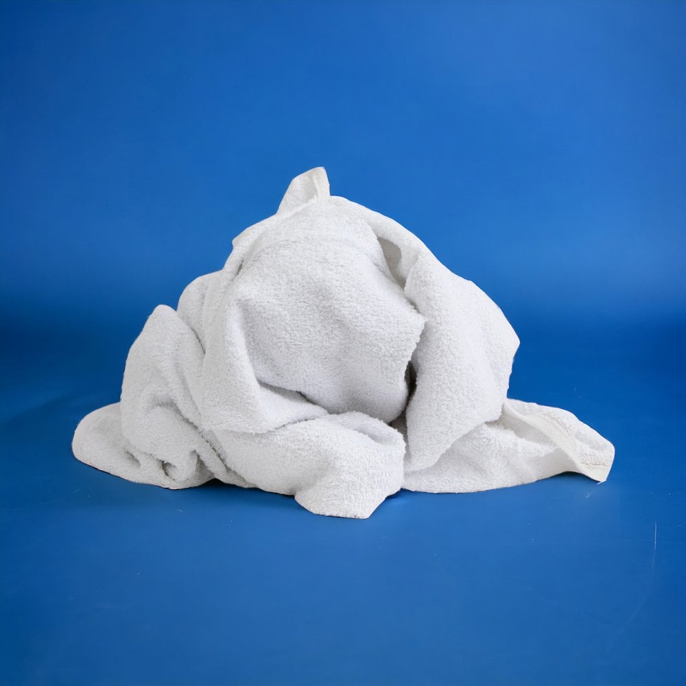 Cleaning Rags - Terry Toweling - White