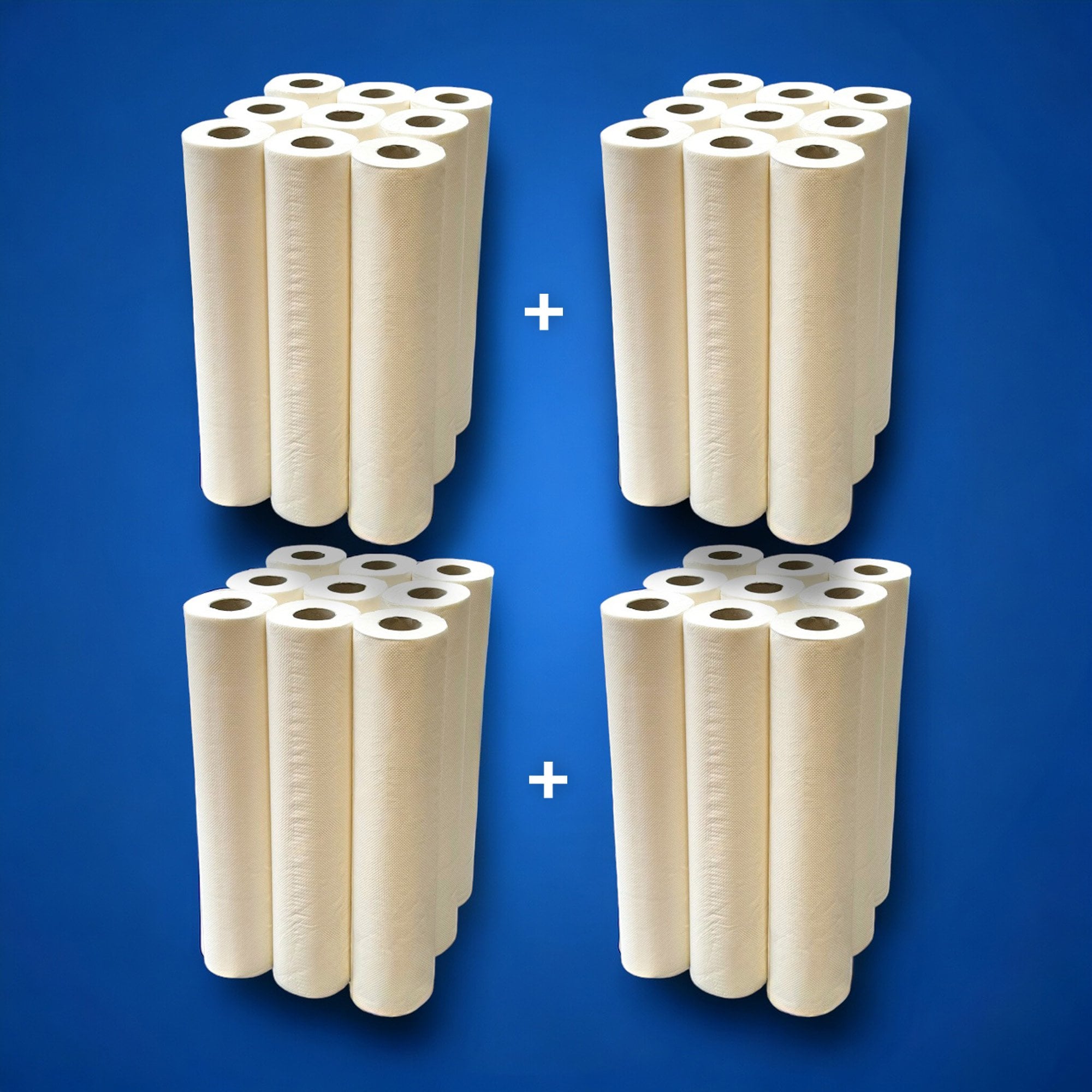 thumbnail image 2 of Blue Hygiene Rolls – 25cm (10") 2-Ply 40m – Case Of 24 – Couch Roll Medical Paper 2 of 6