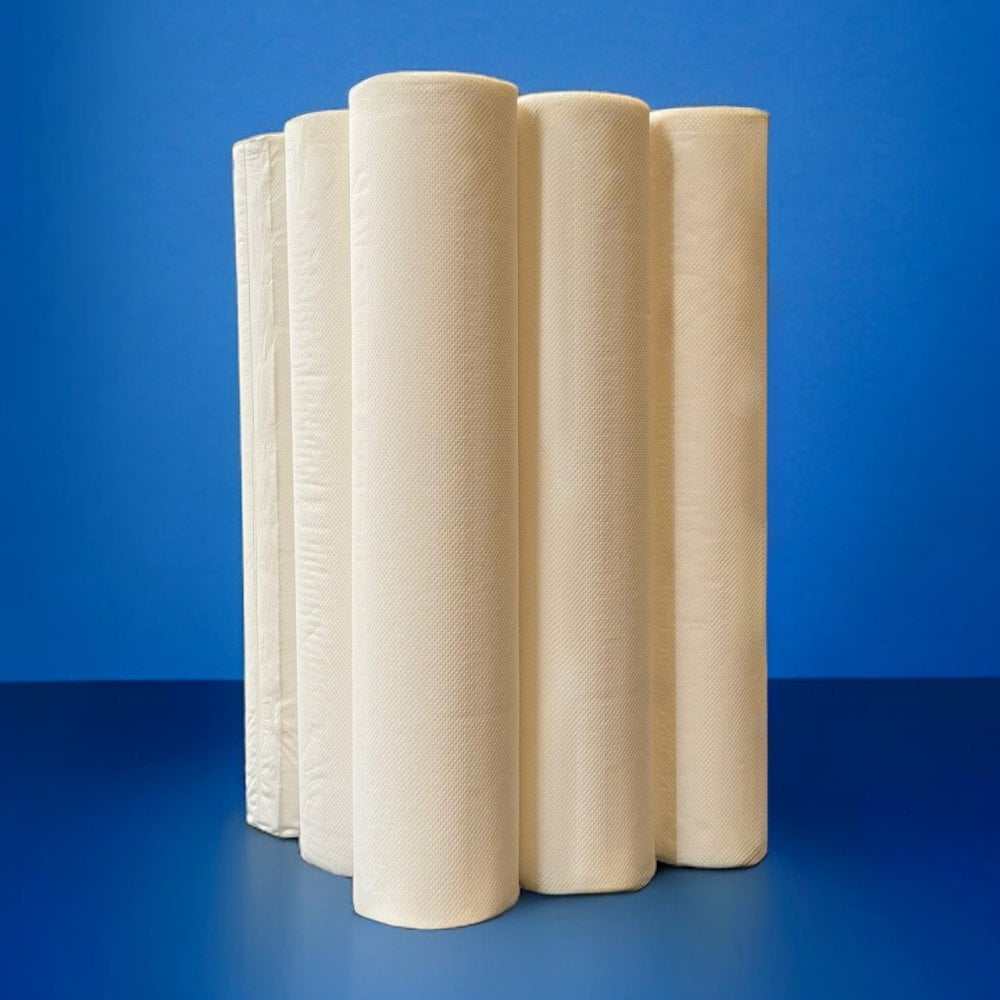 Embossed 2 Ply White Couch Rolls | 4 Cases