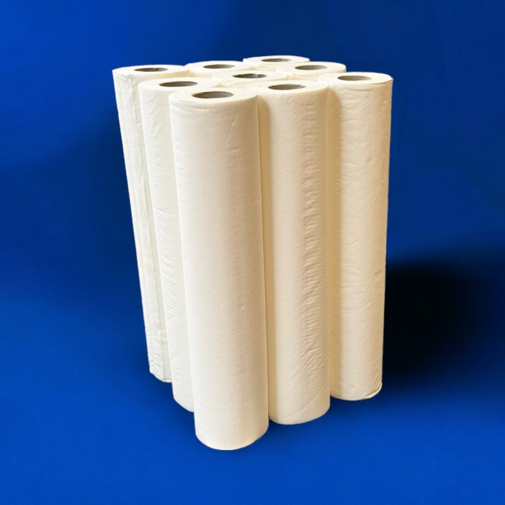 2 Ply Embossed White Couch Rolls
