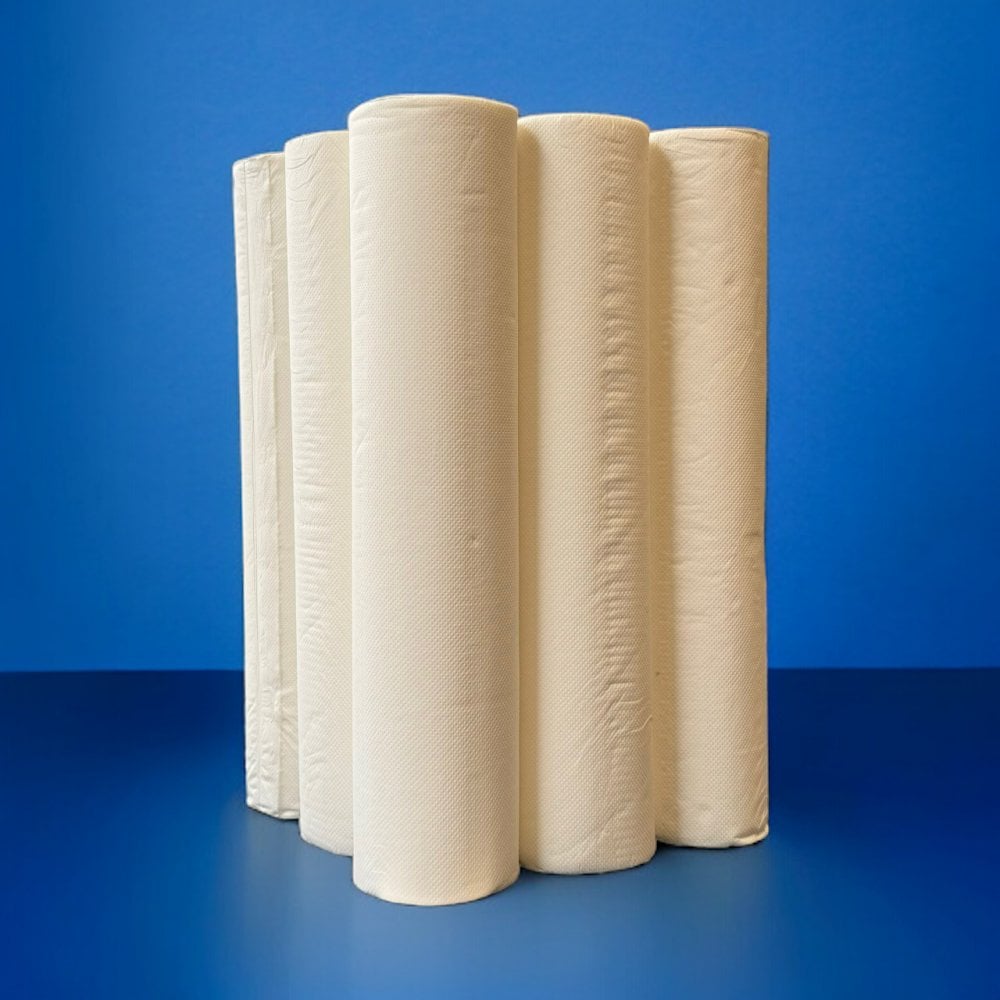 2 Ply Embossed White Couch Rolls