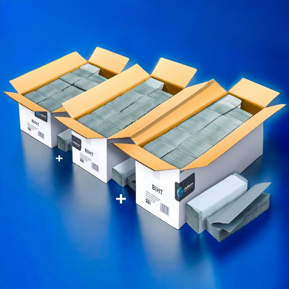 Blue - V-Fold - Paper Hand Towels | 3 Cases