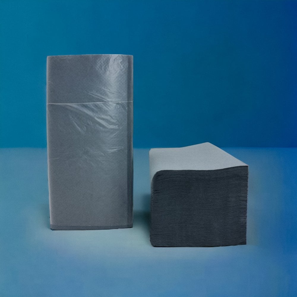 Value 1 Ply - Blue - V-Fold -Paper Hand Towels