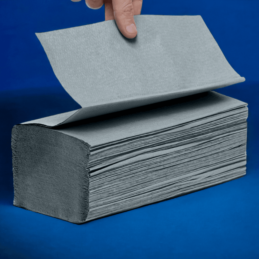 Value 1 Ply - Blue - V-Fold -Paper Hand Towels