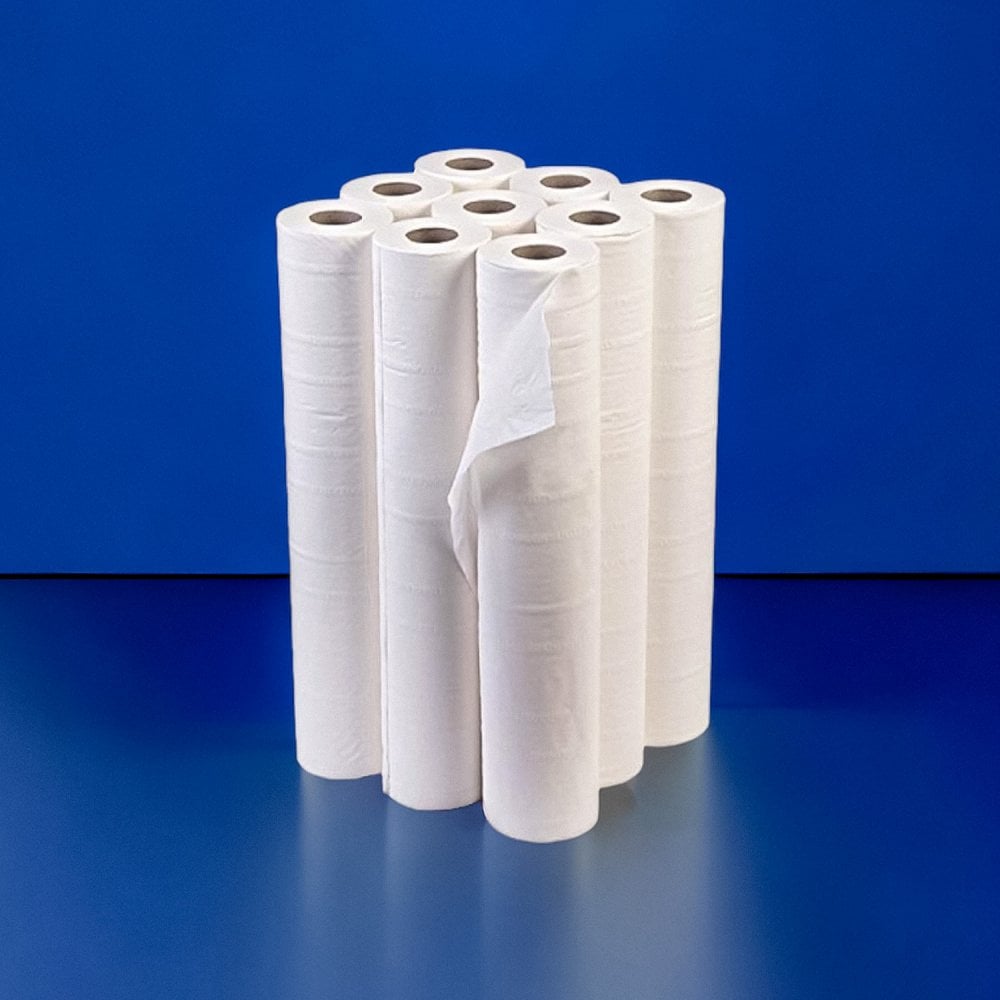 Recycled 2 Ply White Couch Rolls