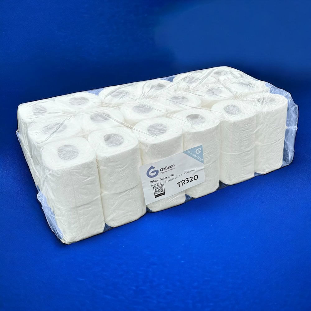 320 Sheet Toilet Rolls - 2 Ply - Embossed - Pallet | 66 Cases