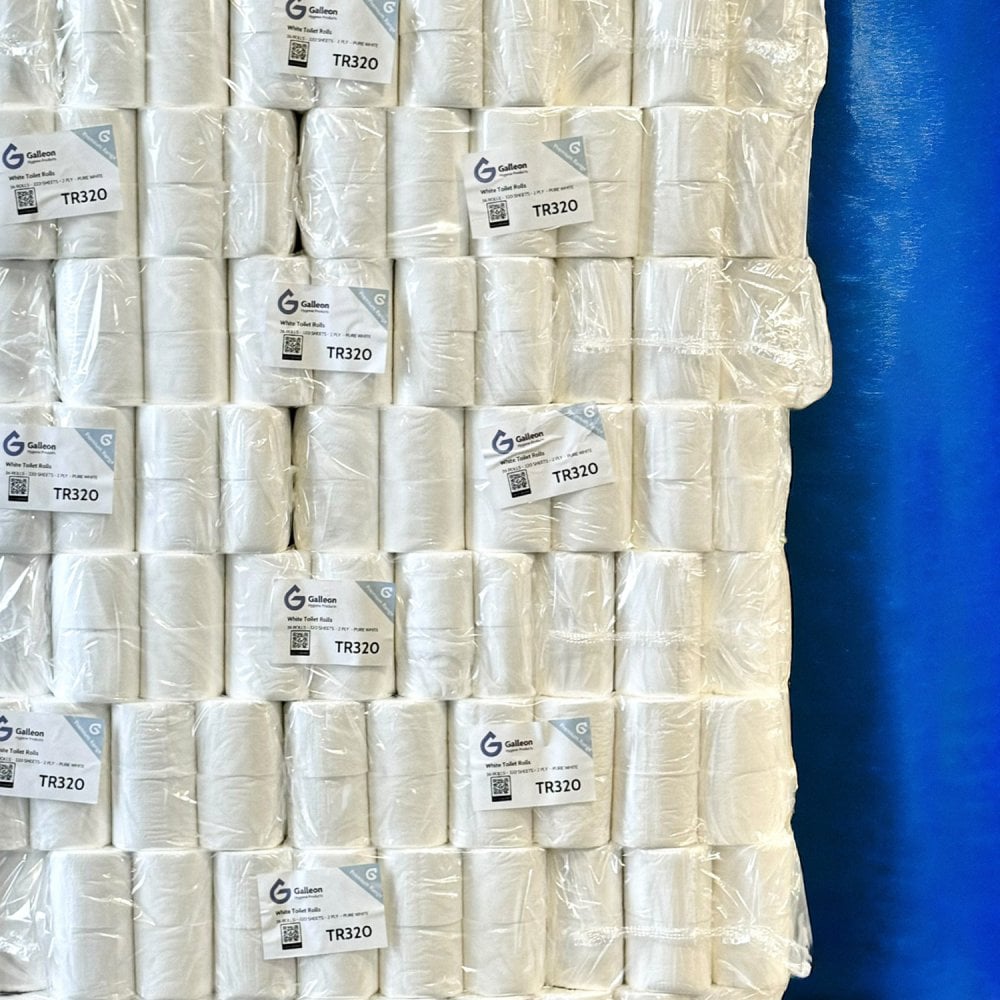 320 Sheet Toilet Rolls - 2 Ply - Embossed - Pallet | 66 Cases