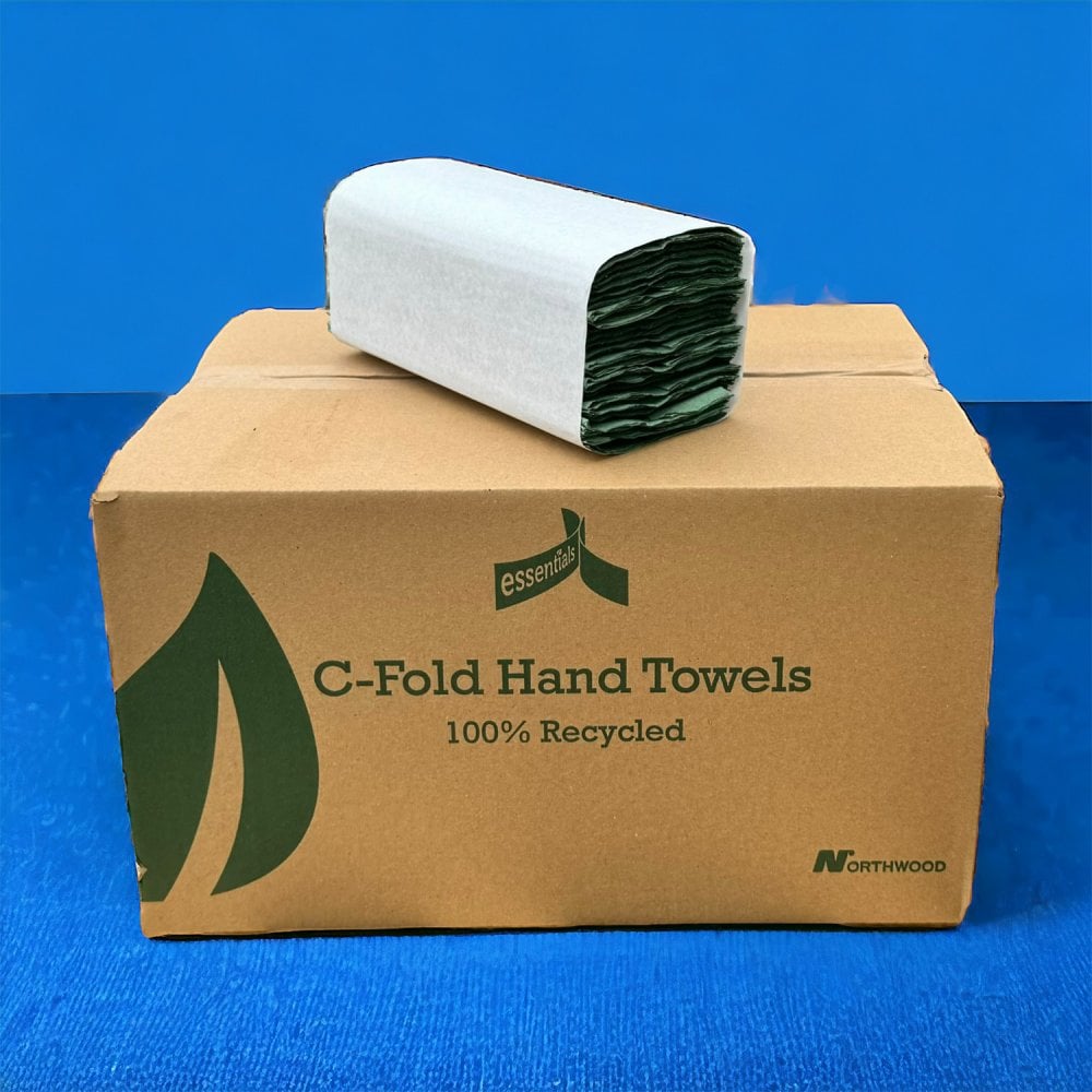 1 Ply - Green - C-Fold - Paper Hand Towels - Pallet | 90 Cases