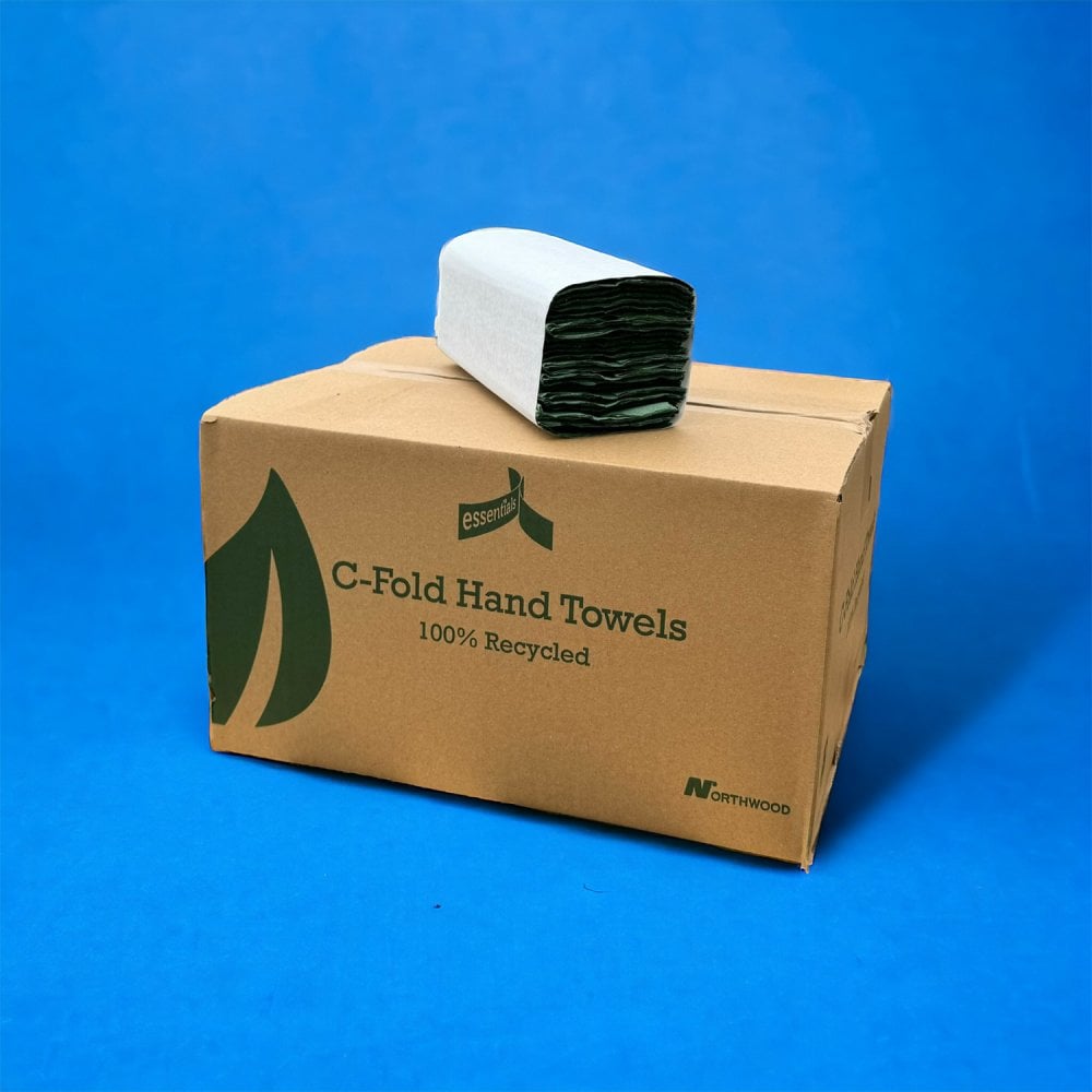 1 Ply - Green - C-Fold - Paper Hand Towels - Pallet | 90 Cases
