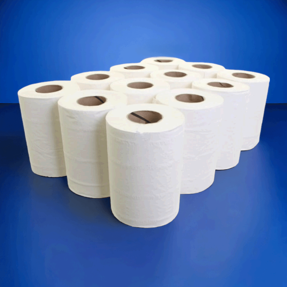 2 Ply White Mini Centrefeed Rolls