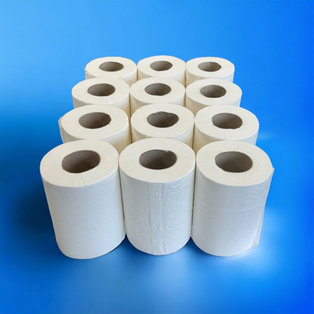 2 Ply White Mini Centrefeed Rolls - Pallet | 84 Cases