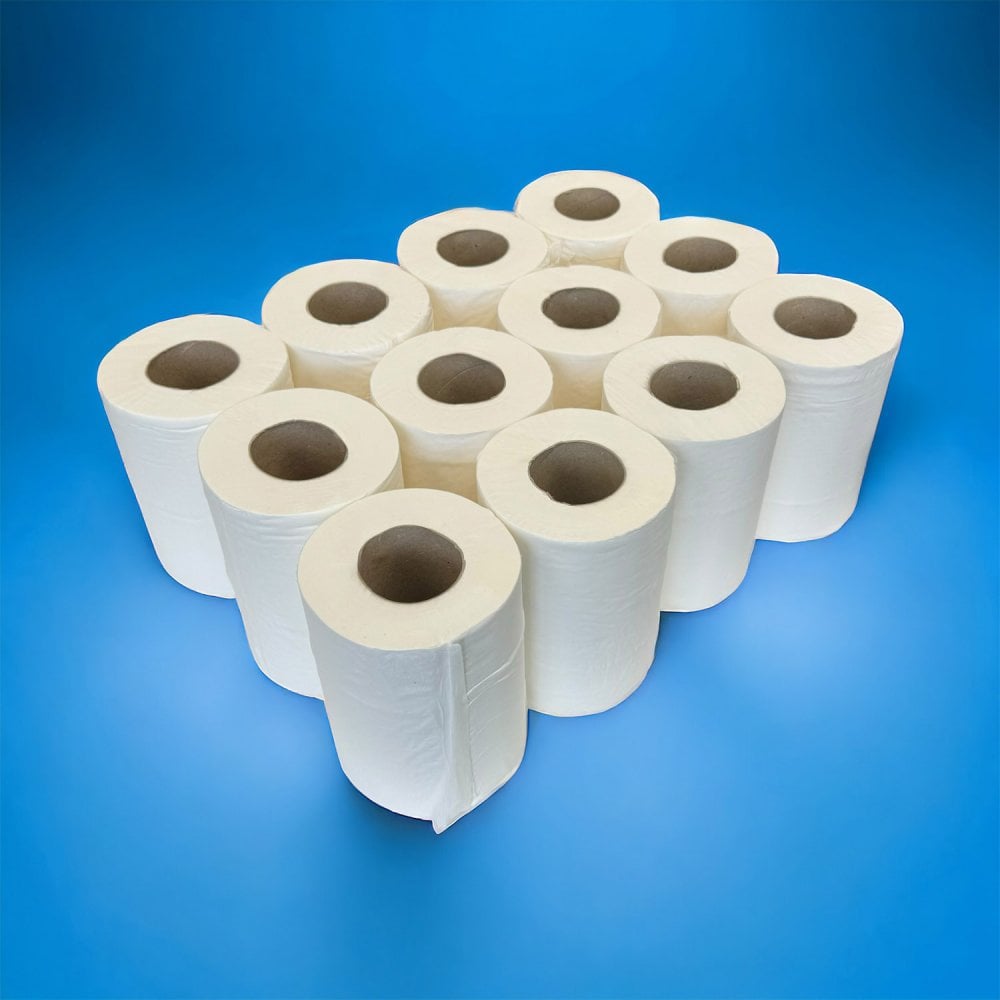 2 Ply White Mini Centrefeed Rolls - Pallet | 84 Cases
