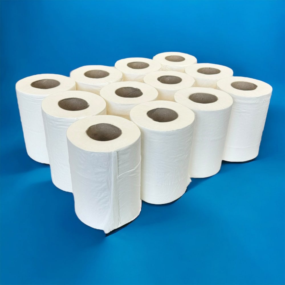 2 Ply White Mini Centrefeed Rolls - Pallet | 84 Cases