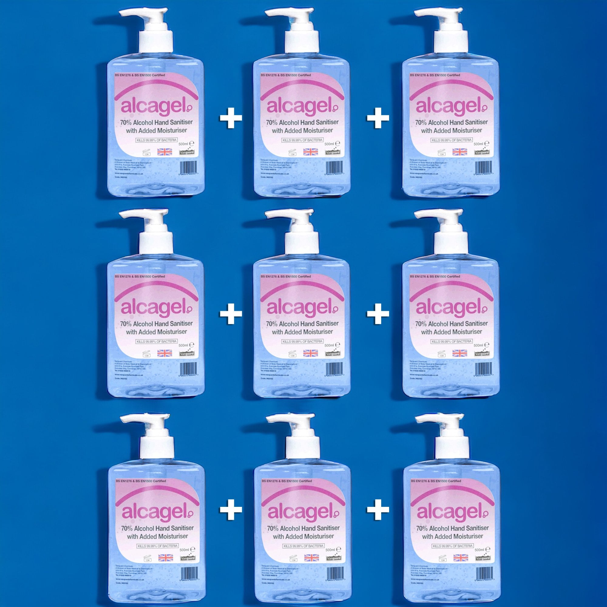 Alcohol Hand Sanitizer 70%  - 500ml Pump Bottles