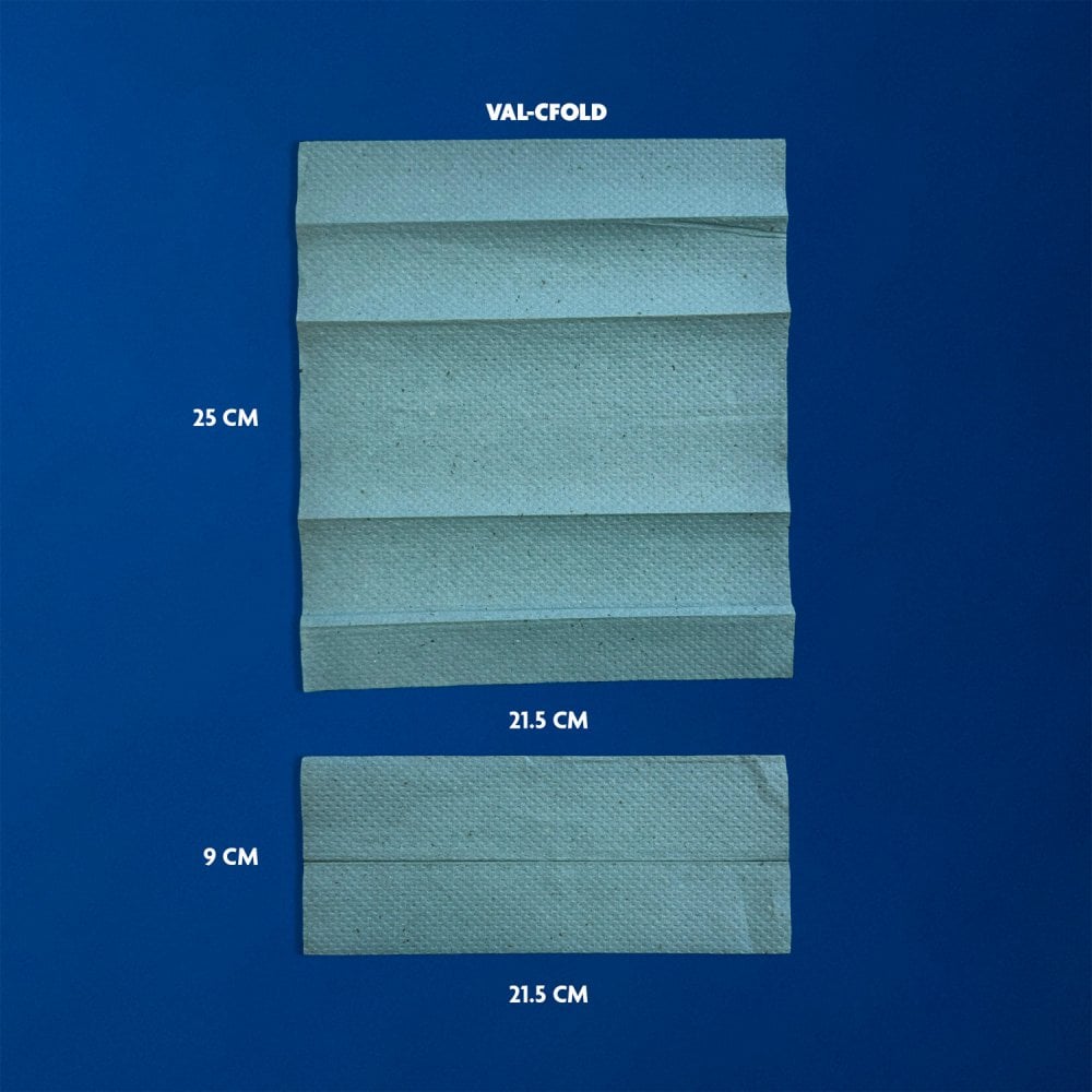 1 Ply - Blue - C-Fold - Paper Hand Towels