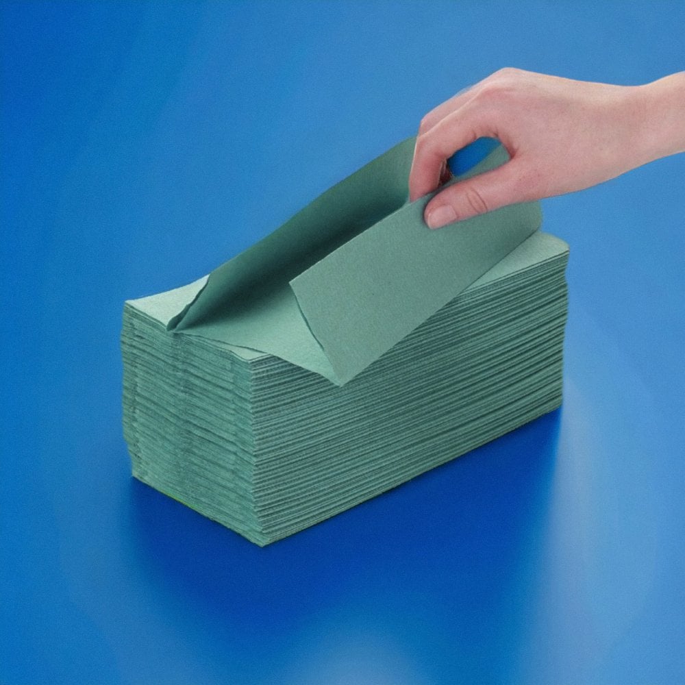 1 Ply - Green - C-Fold - Paper Hand Towels - Pallet | 90 Cases