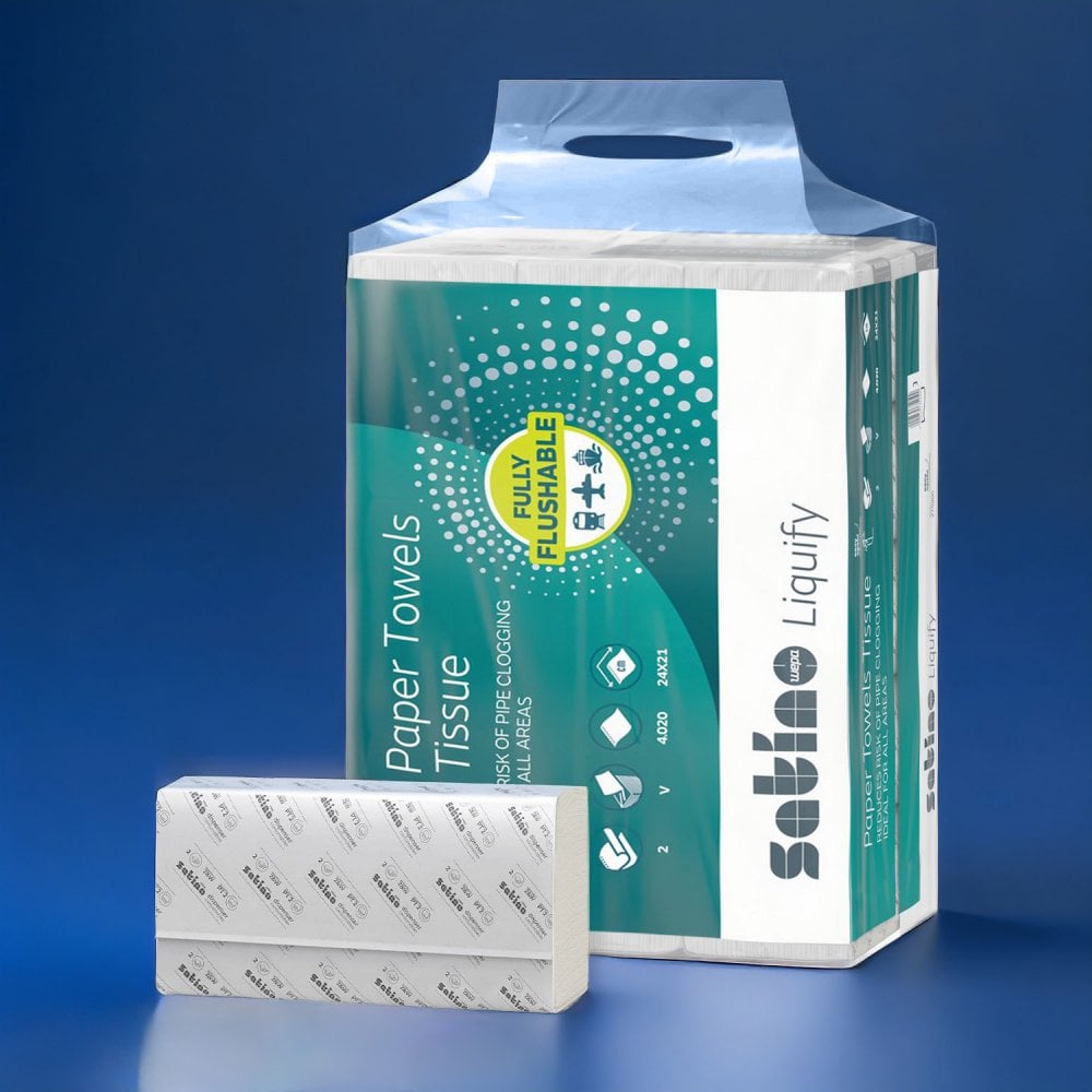 Liquify 2 Ply V-Fold - White Paper Hand Towels