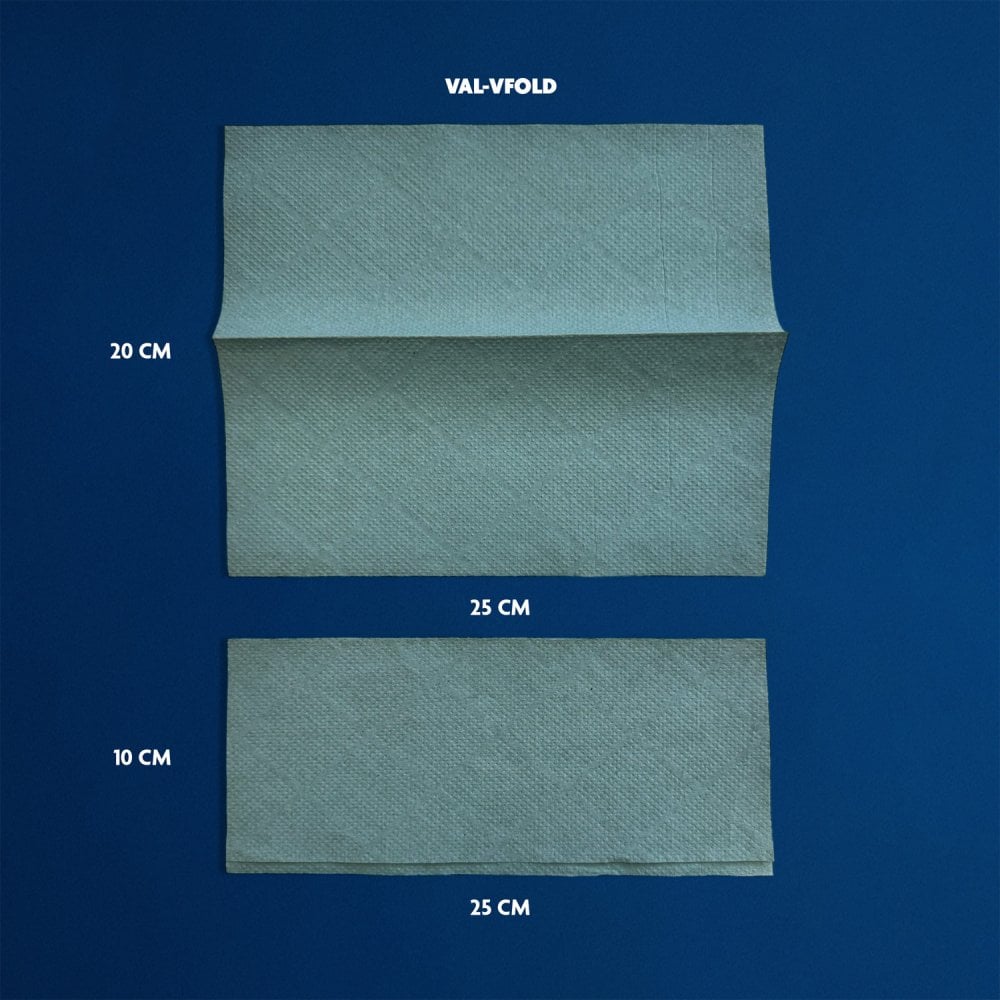Value 1 Ply - Blue - V-Fold -Paper Hand Towels
