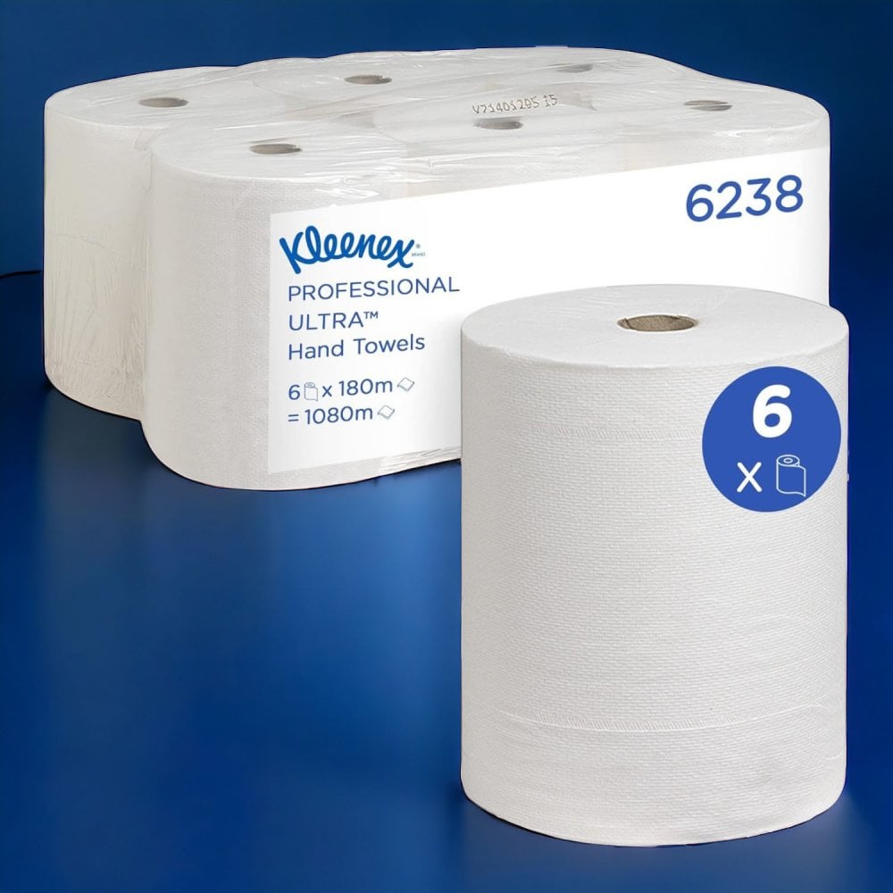 2 Ply - White - Roller Towels ***Discontinued Item***