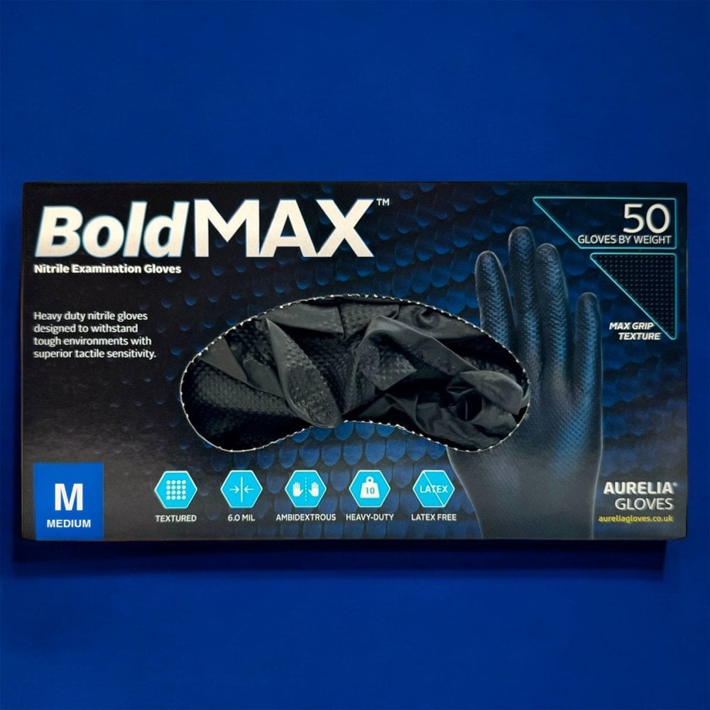 Bold MAX - Black Nitrile Gloves - Powder Free