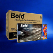 Bold - Black Nitrile Gloves - Powder Free