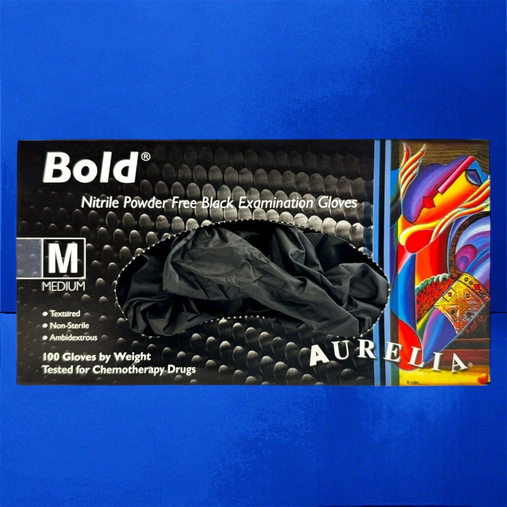 Bold - Black Nitrile Gloves - Powder Free