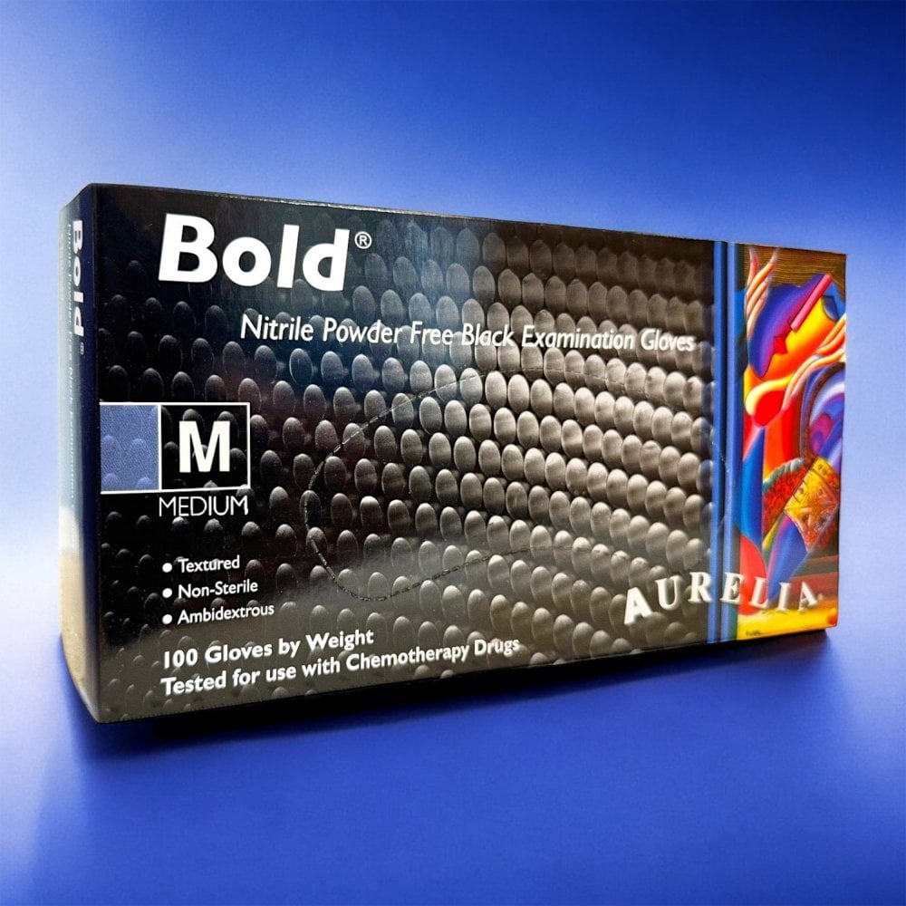 Bold - Black Nitrile Gloves - Powder Free