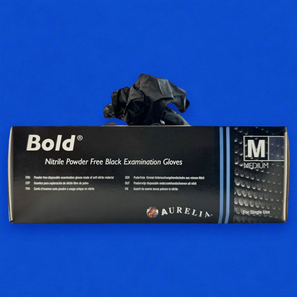 Bold - Black Nitrile Gloves - Powder Free