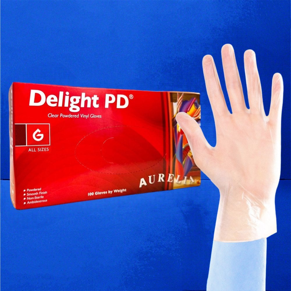 Delight - Vinyl Gloves - Powdered