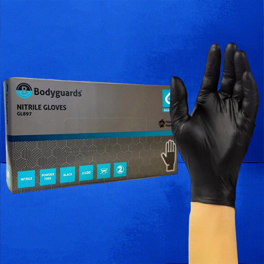Black Nitrile Gloves