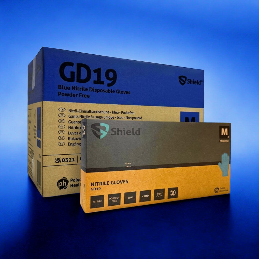 Blue Nitrile Gloves - Powder Free