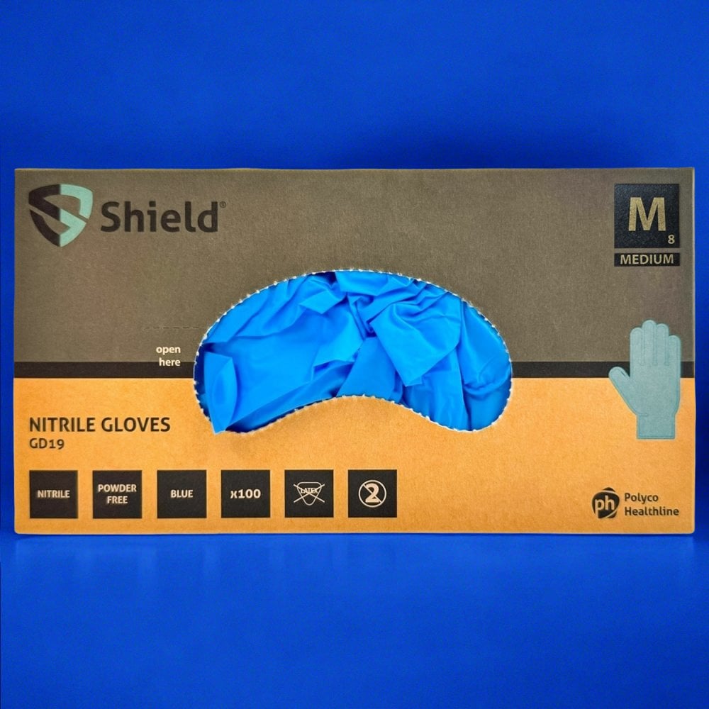 Blue Nitrile Gloves - Powder Free