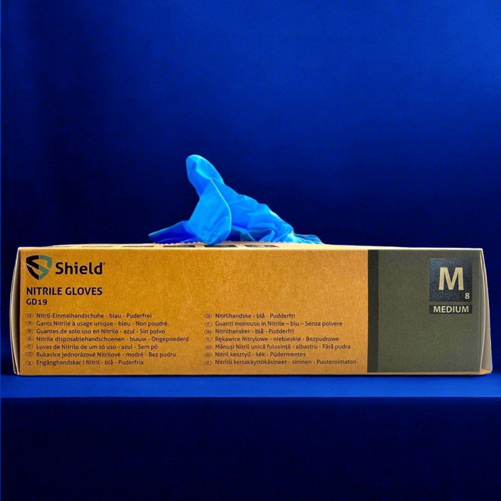 Blue Nitrile Gloves - Powder Free