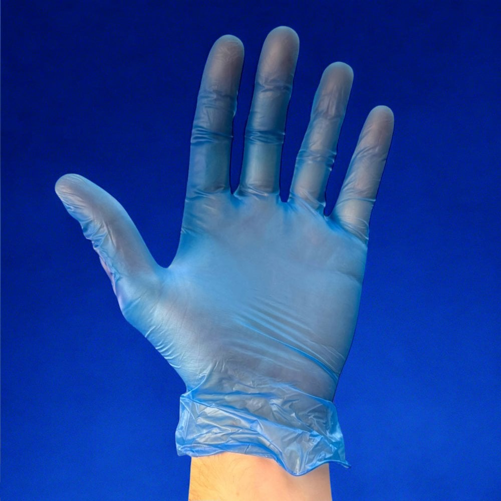 Blue Vinyl Gloves - Powder Free