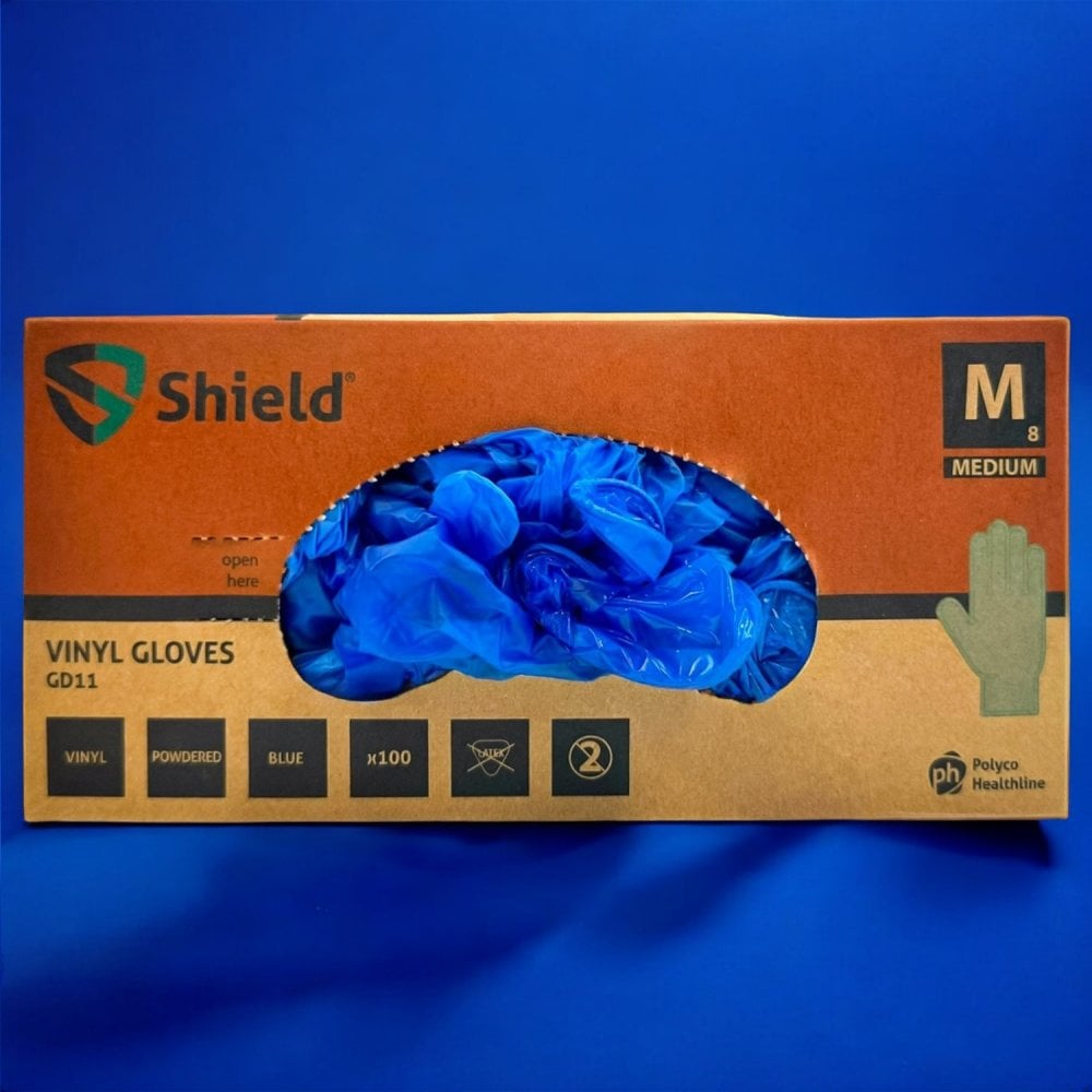 Blue Vinyl Gloves - Powdered