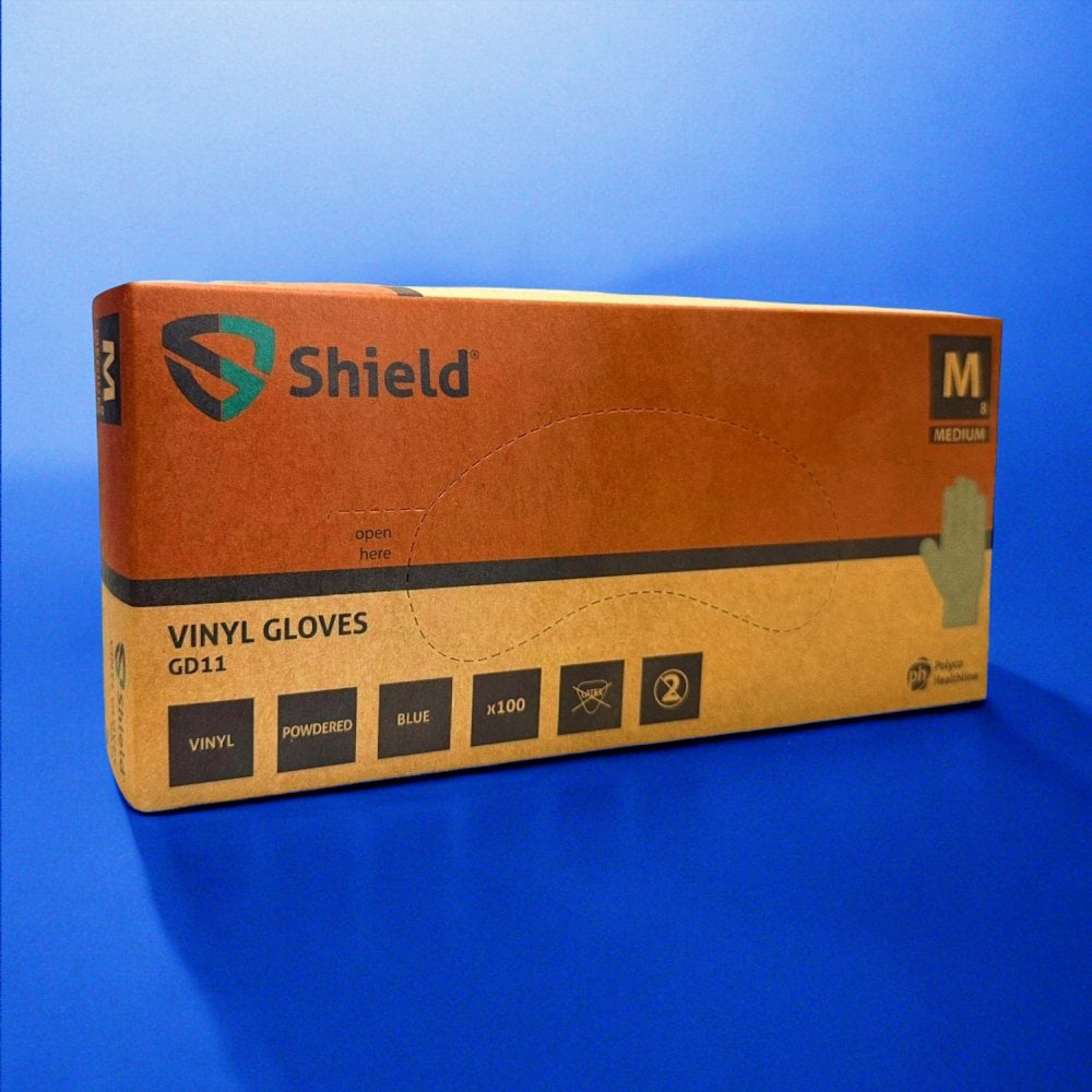 Blue Vinyl Gloves - Powdered