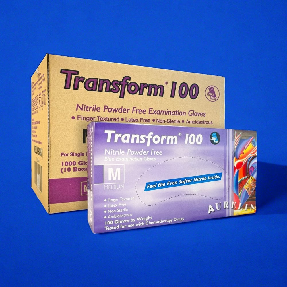 Transform - Blue Nitrile Gloves - Powder Free