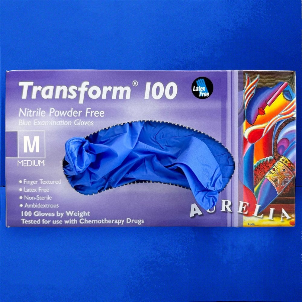 Transform - Blue Nitrile Gloves - Powder Free