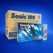 Sonic 100 Cobalt Blue Nitrile Gloves - Powder Free