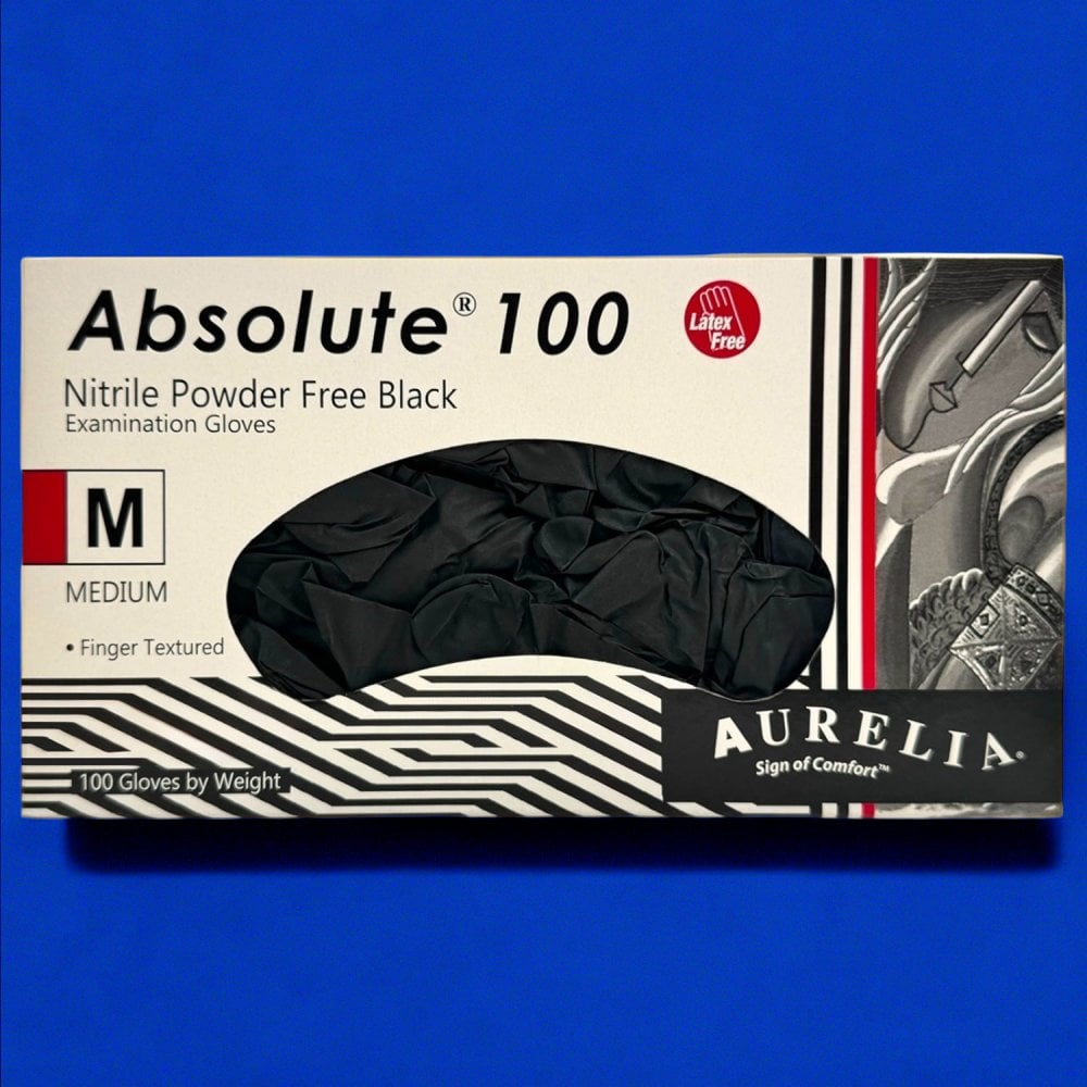 Absolute - Black Nitrile Gloves - Powder Free