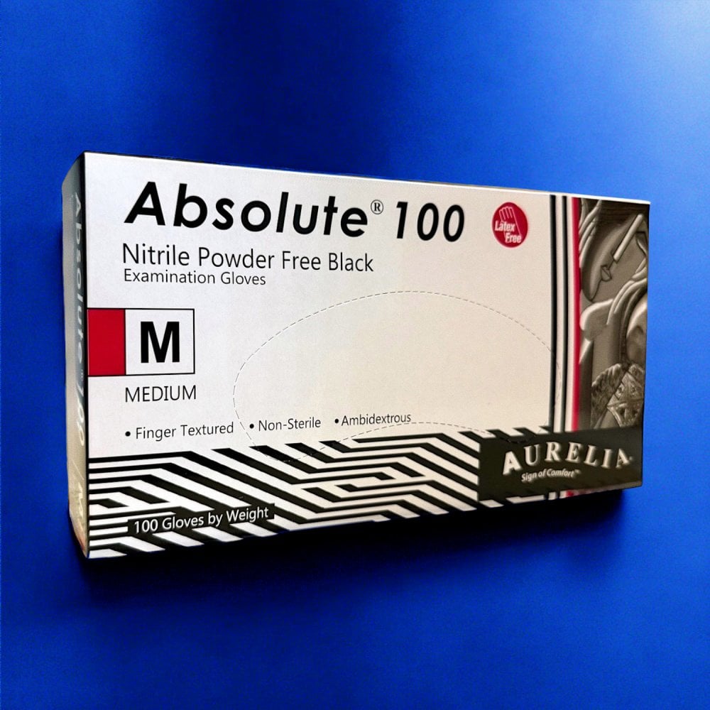Absolute - Black Nitrile Gloves - Powder Free