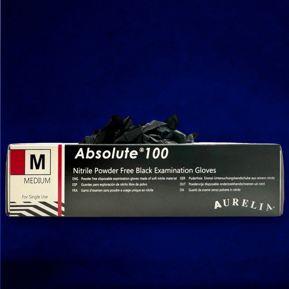 Absolute - Black Nitrile Gloves - Powder Free