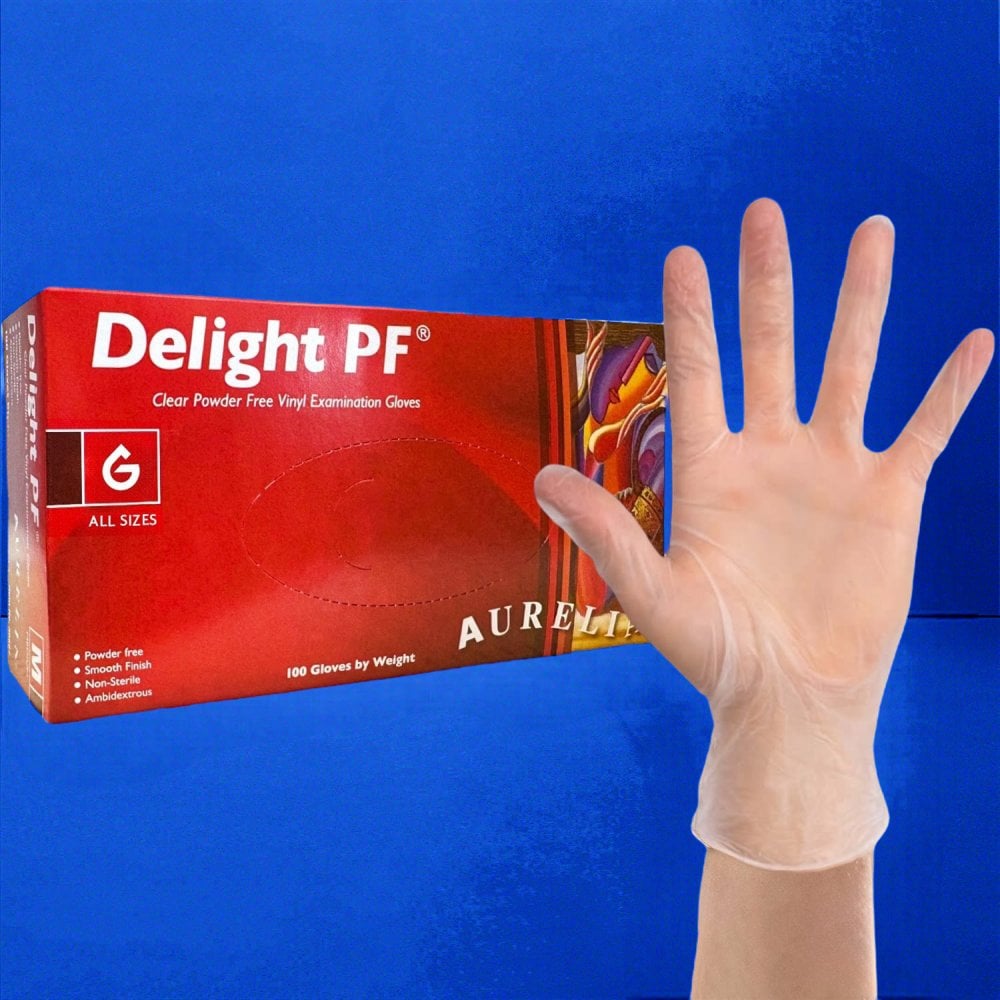 Delight - Vinyl Gloves - Powder Free