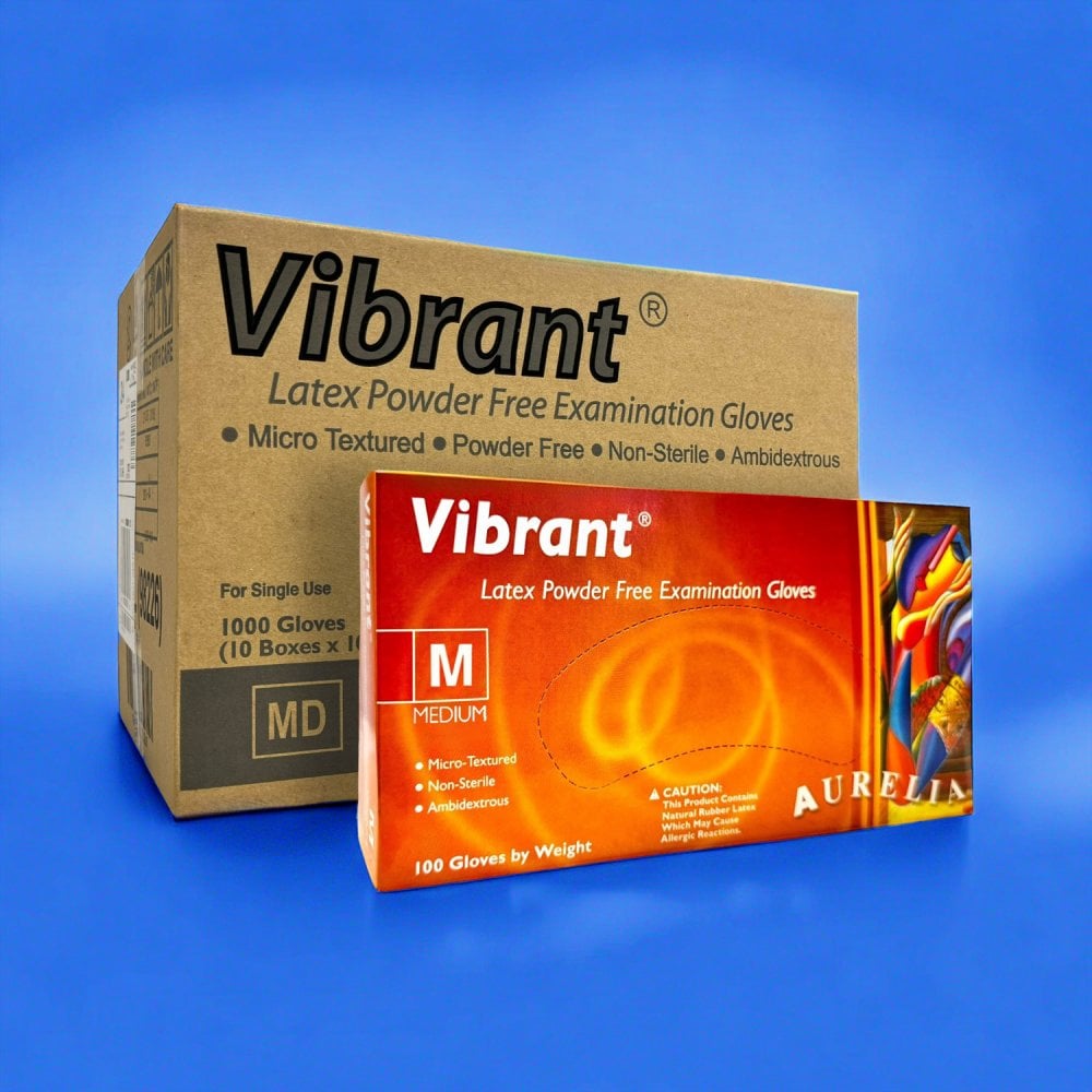 Vibrant - Latex Gloves - Powder Free